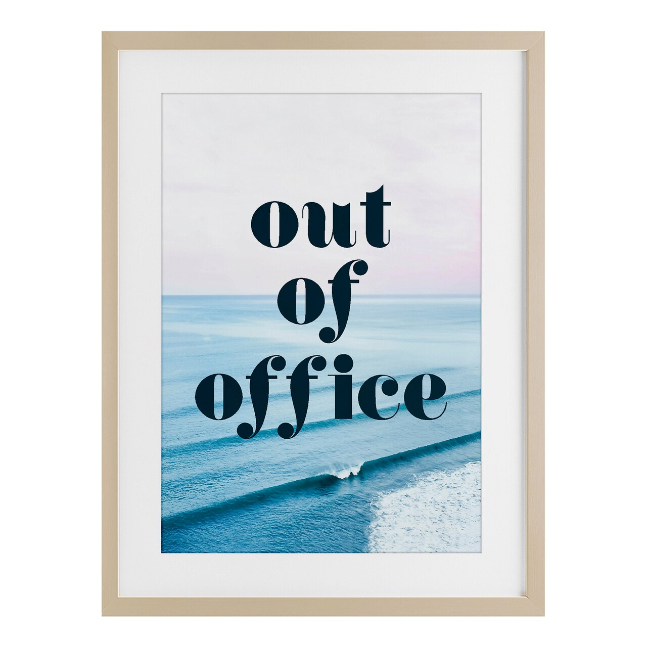 Stupell Industries Out of Office Ocean Waves Framed Print Under Glass, design by Lil' Rue